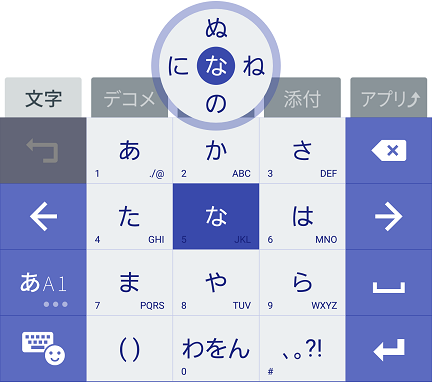 フリック入力